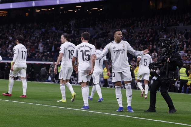 Celebración Real Mbappé Real Madrid Levante / Foto: EFE