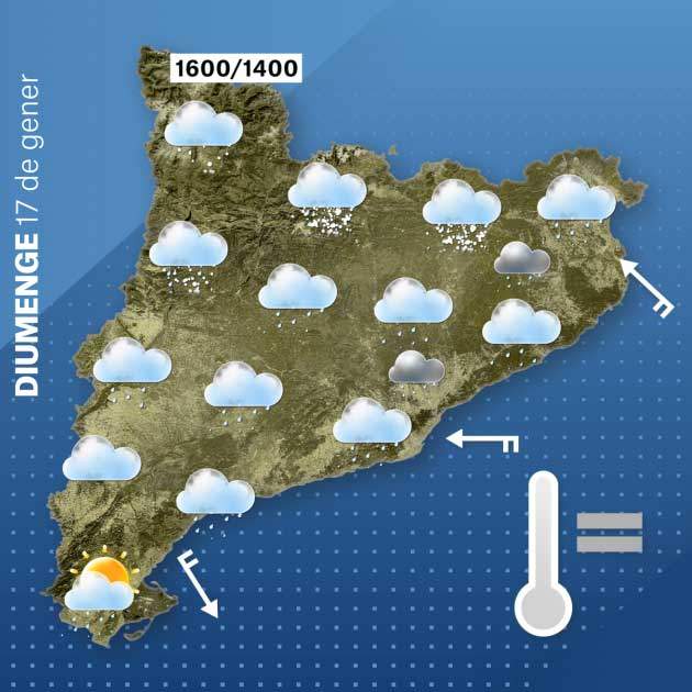 Mapa Catalunya diumenge 17-1