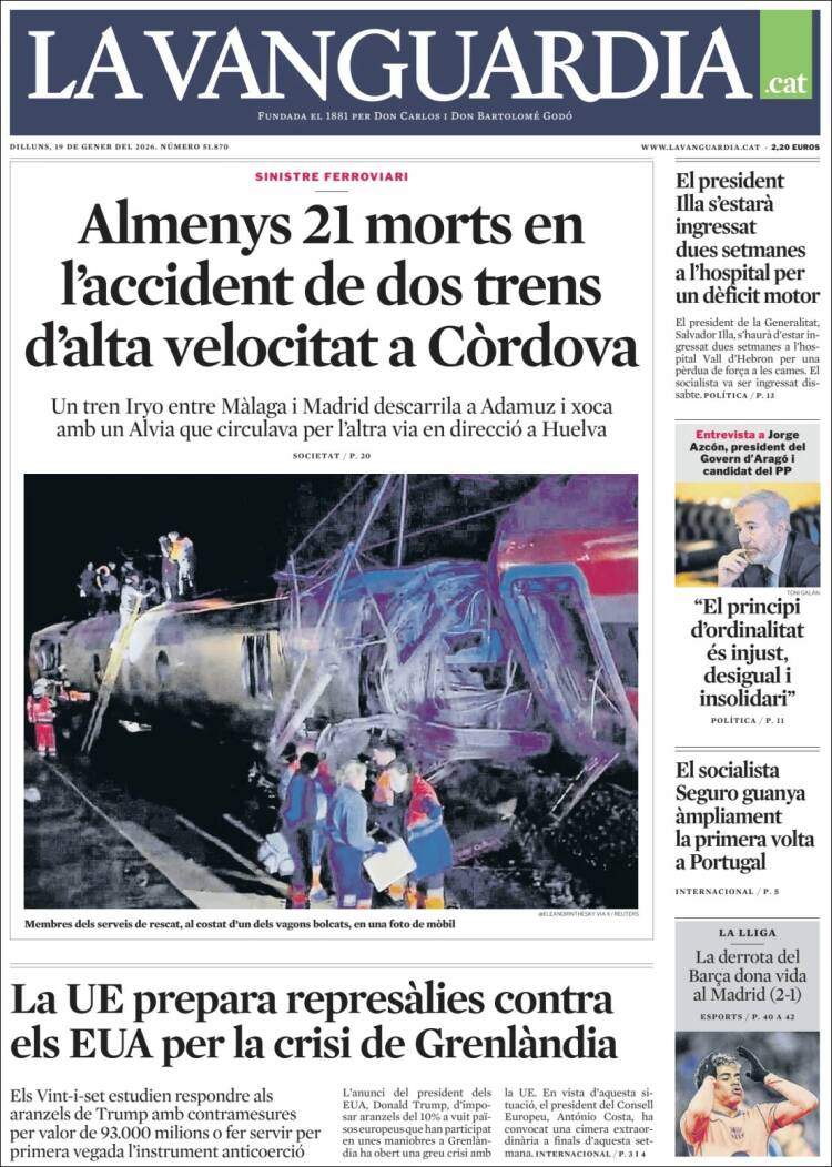 La Vanguardia, 19 gener 2026