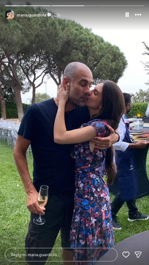 Felicitación de Maria Guardiola a Pep Guardiola / Instagram 