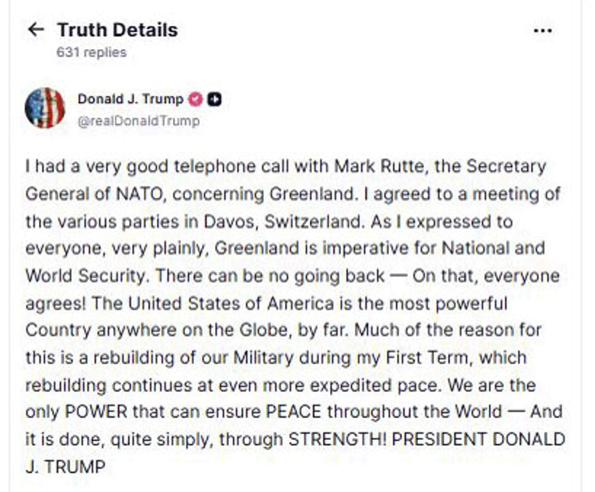 Trump Rutte Davos