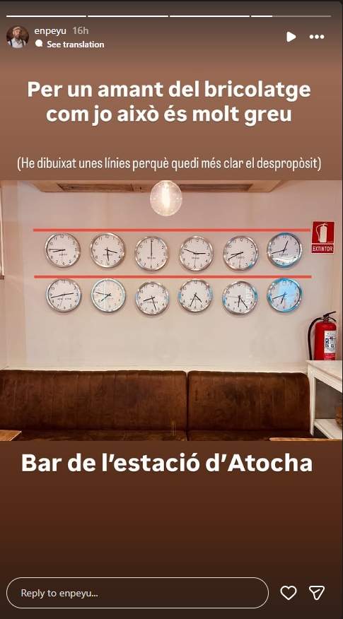 Pey al Bar de l'estació d'Atocha / Instagram