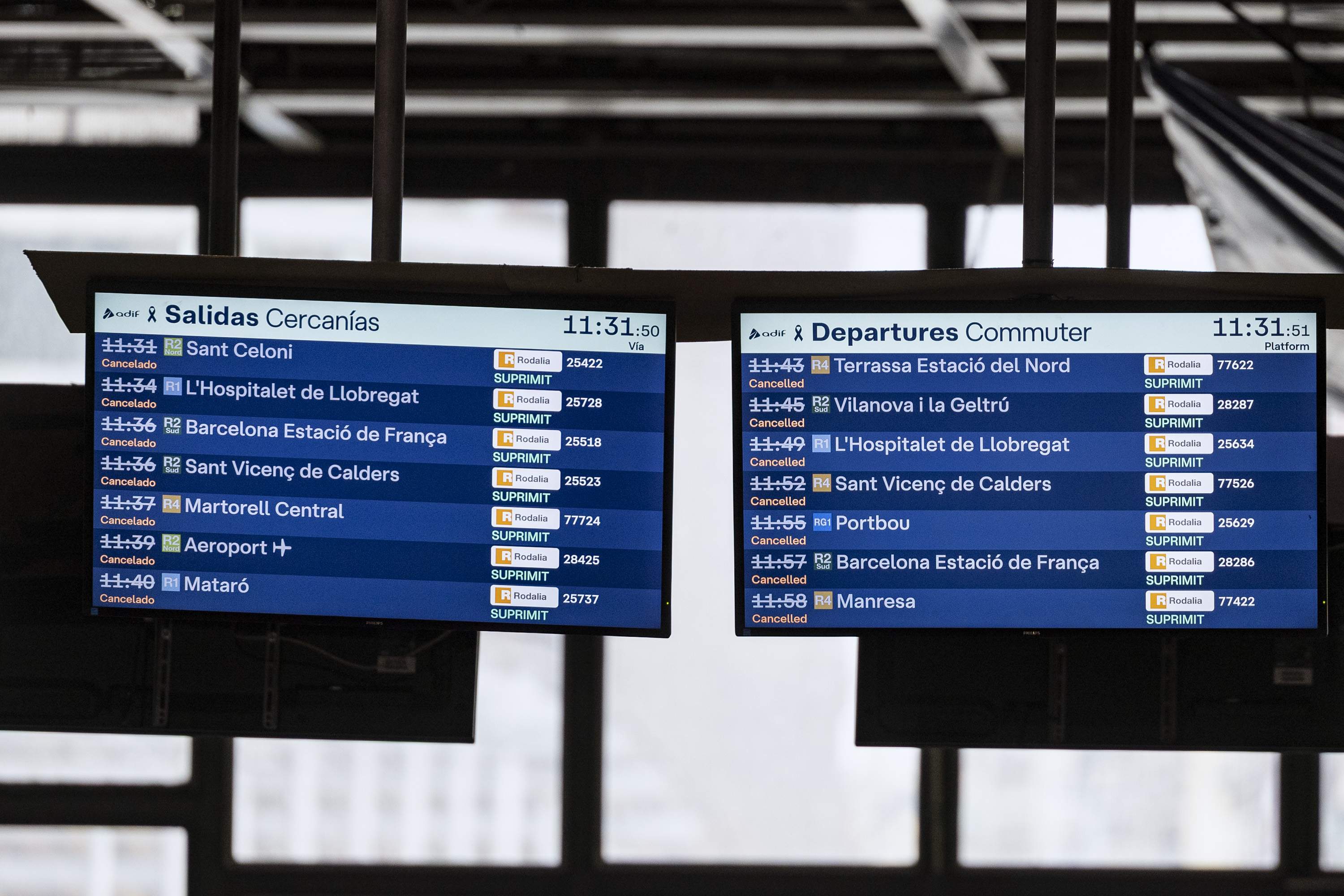 Un día más de caos en Rodalies: dejan de funcionar la megafonía y las pantallas