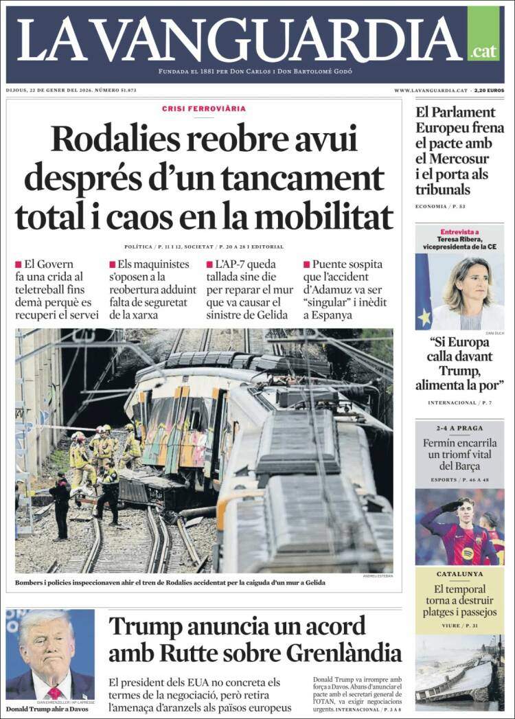 La Vanguardia, 22 gener 2026 La Vanguardia, 22 gener 2026