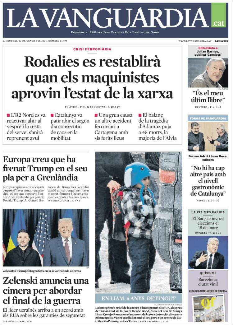 La Vanguardia, 23 gener 2026 La Vanguardia, 23 gener 2026
