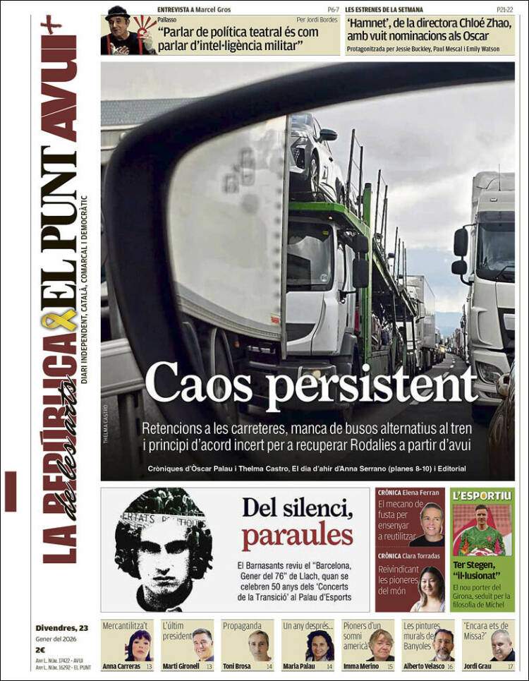 El Punt Avui, 23 gener 2026 El Punt Avui, 23 gener 2026