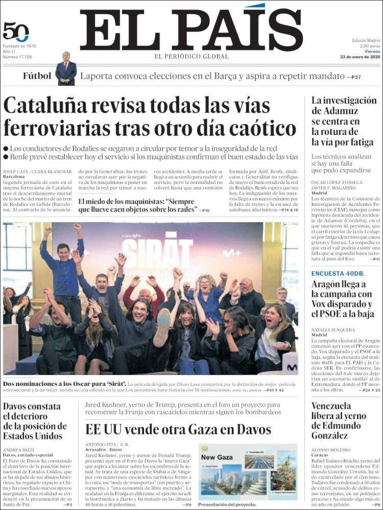 El Pais, 23 gener 2026 El Pais, 23 gener 2026