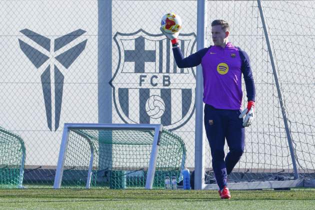 Marc-André Ter Stegen entrenamiento Barça / Foto: EFE