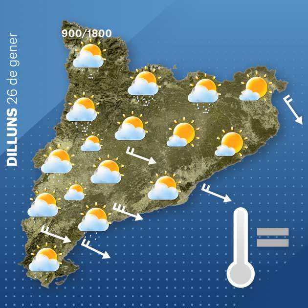 Mapa Catalunya dilluns 25-1