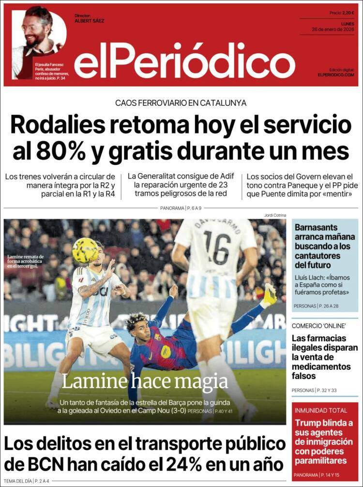 Portada 'El Periódico'