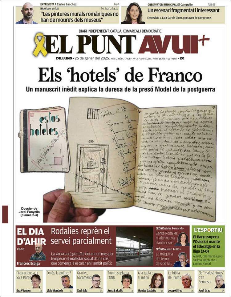 Portada 'El Punt Avui'