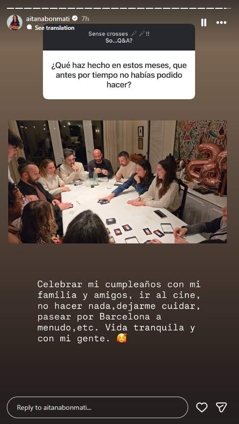 Aitana Bonmatí responde a sus seguidores / Instagram 