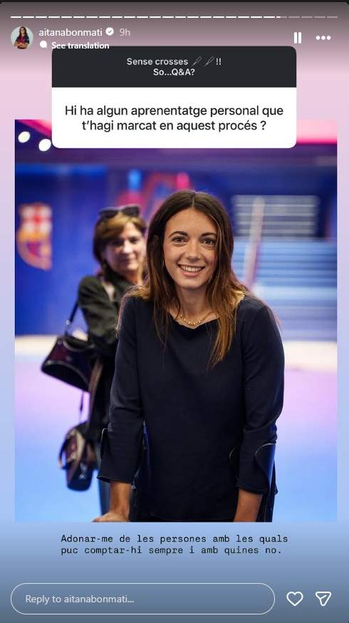Aitana Bonmatí responde a sus seguidores sobre su vida / Instagram