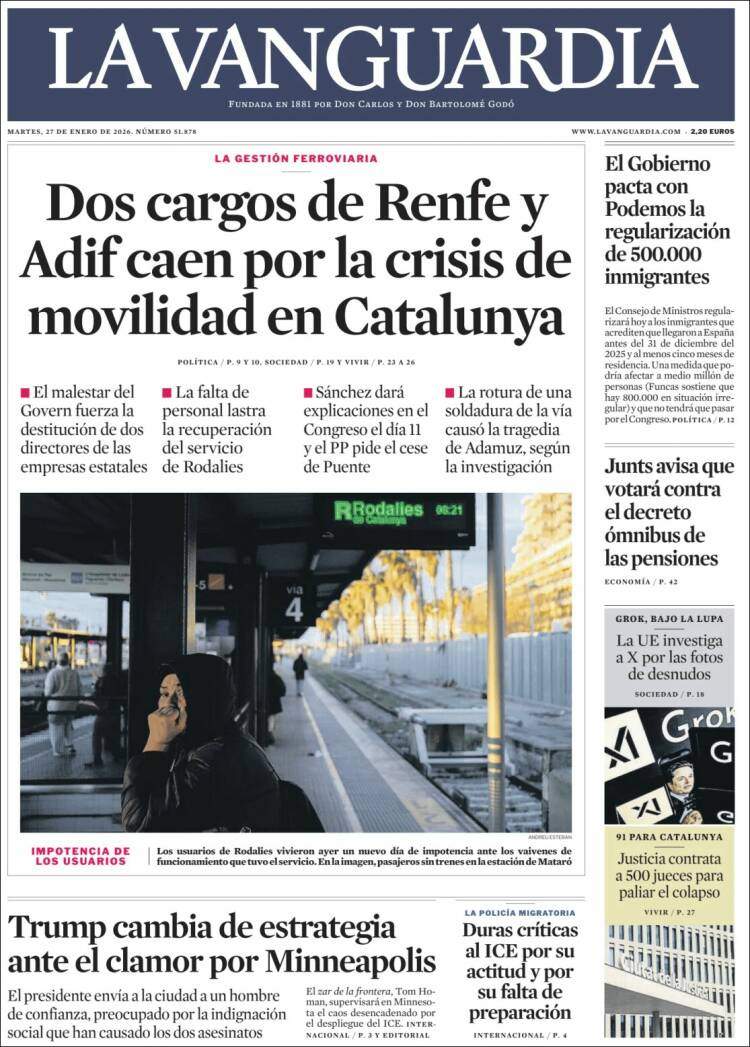 Portada 'La Vanguardia'