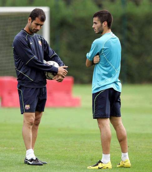 Marc Crosas, amb Pep Guardiola