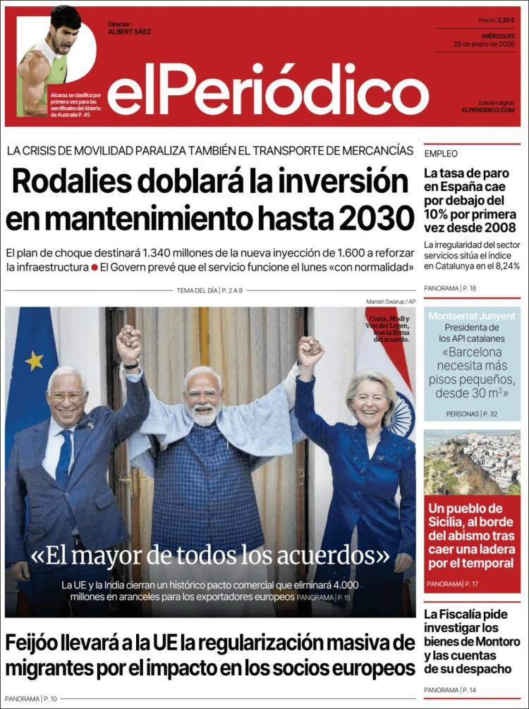 Portada 'El Periódico'