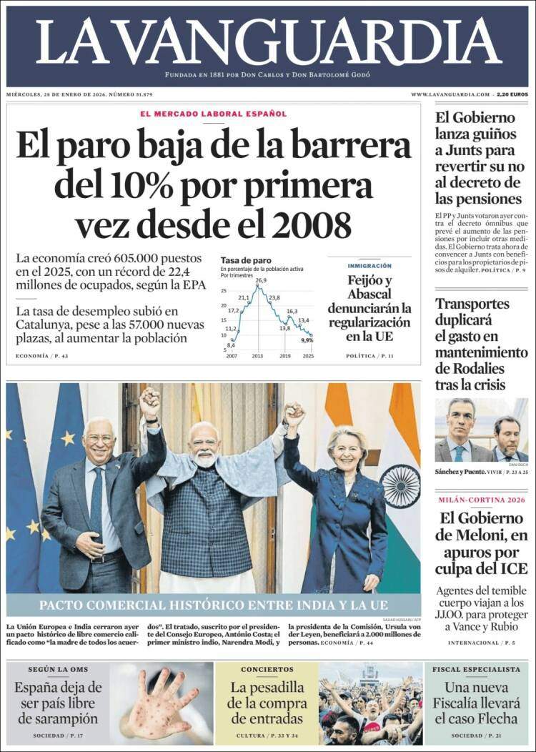 Portada 'La Vanguardia'
