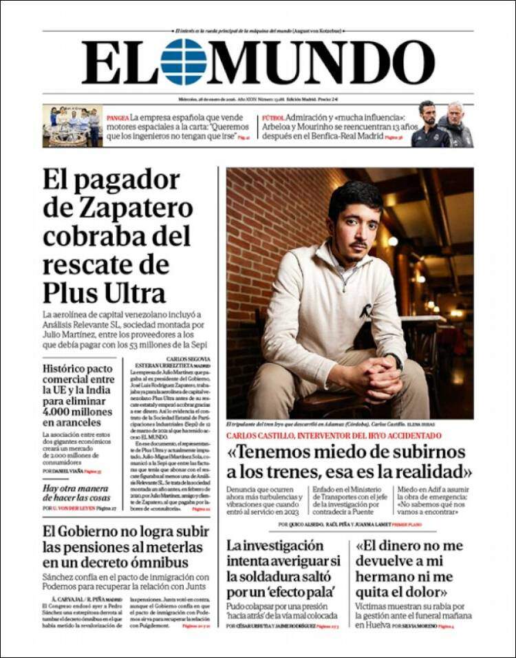 Portada 'El Mundo'