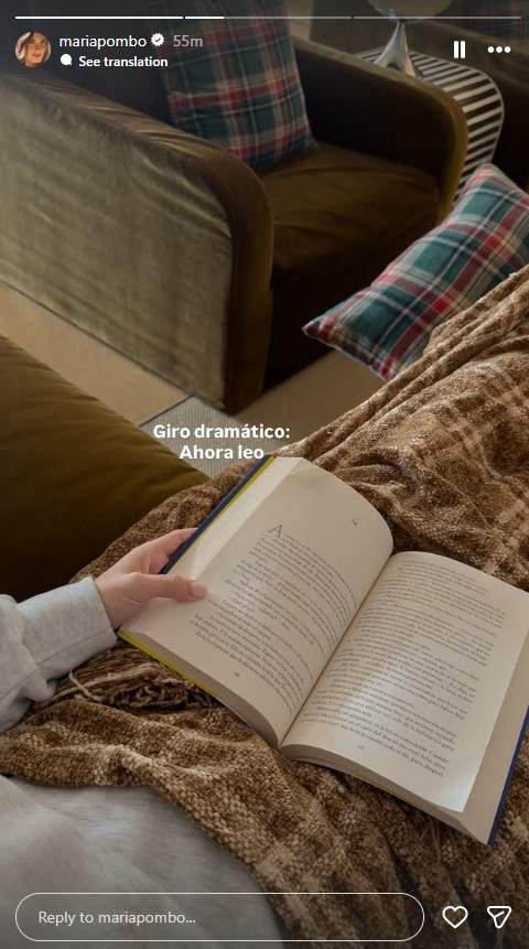 María Pombo publica que se está leyendo un libro / Instagram María Pombo publica que se está leyendo un libro / Instagram