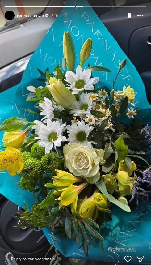 El ramo de flores de Carlo Costanzia a Alejandra Rubio / Instagram 