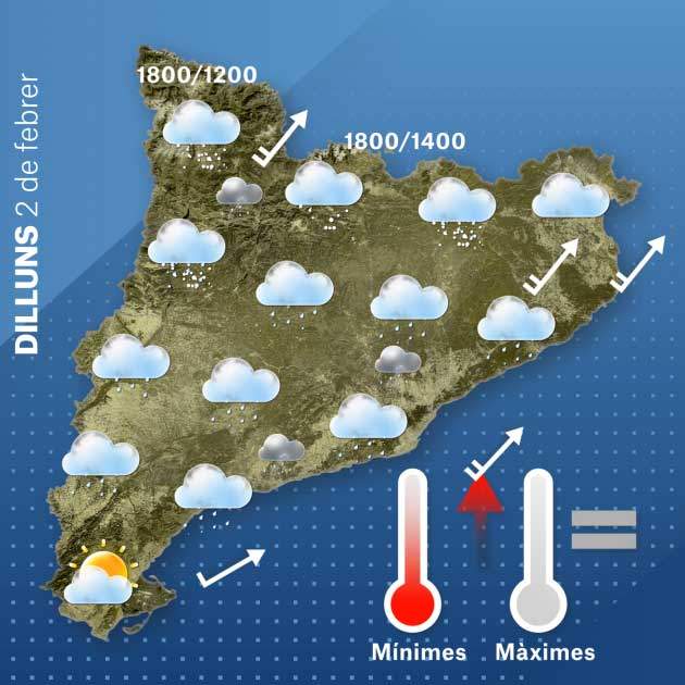 Mapa Catalunya dilluns 1-2