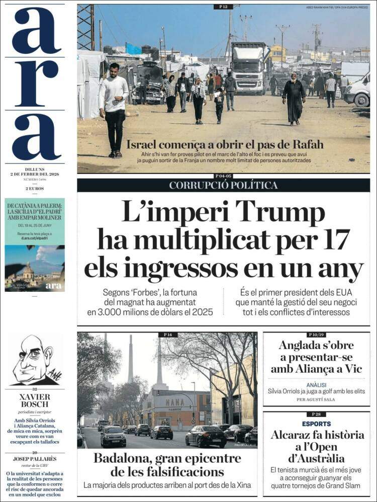 Ara, 2 febrer 2026