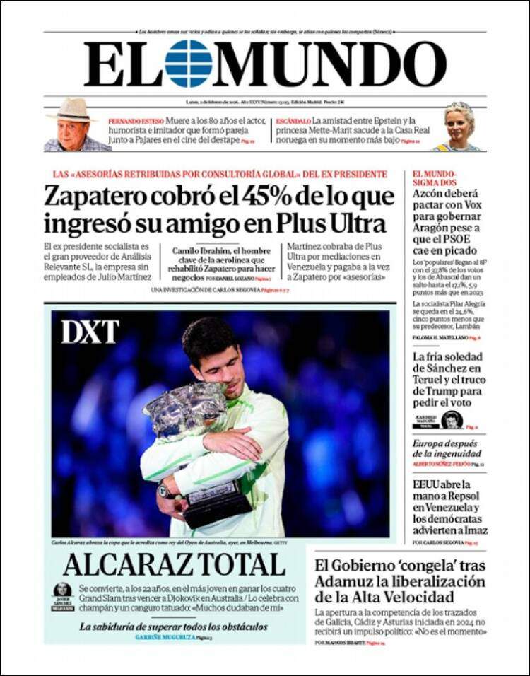 El Mundo, 2 de febrer 2026