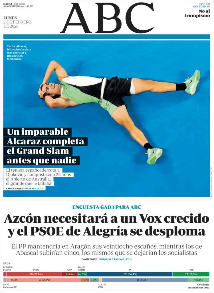 ABC, 2 febrer 2026