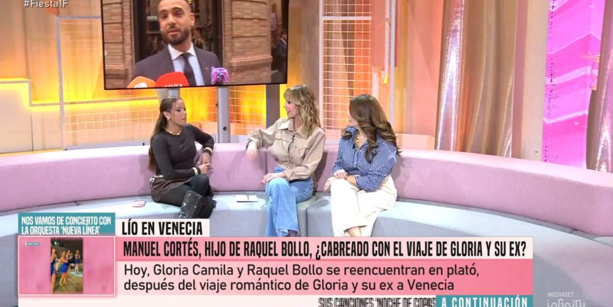 Emma Garcia amb Gloria Camila i Raquel Bollo a 'Fiesta'   Medisaset Infinity