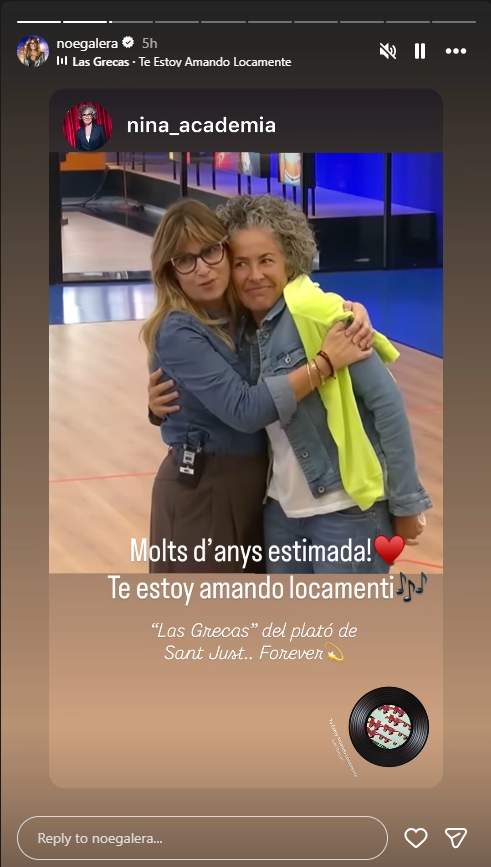 La felicitació de Nina a Noemí Galera / Instagram
