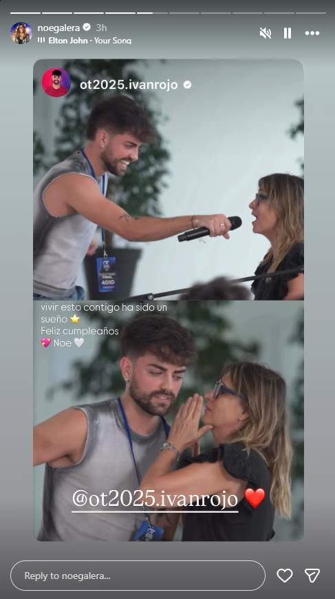 La felicitació de Ivan Rojo a Noemí Galera / Instagram