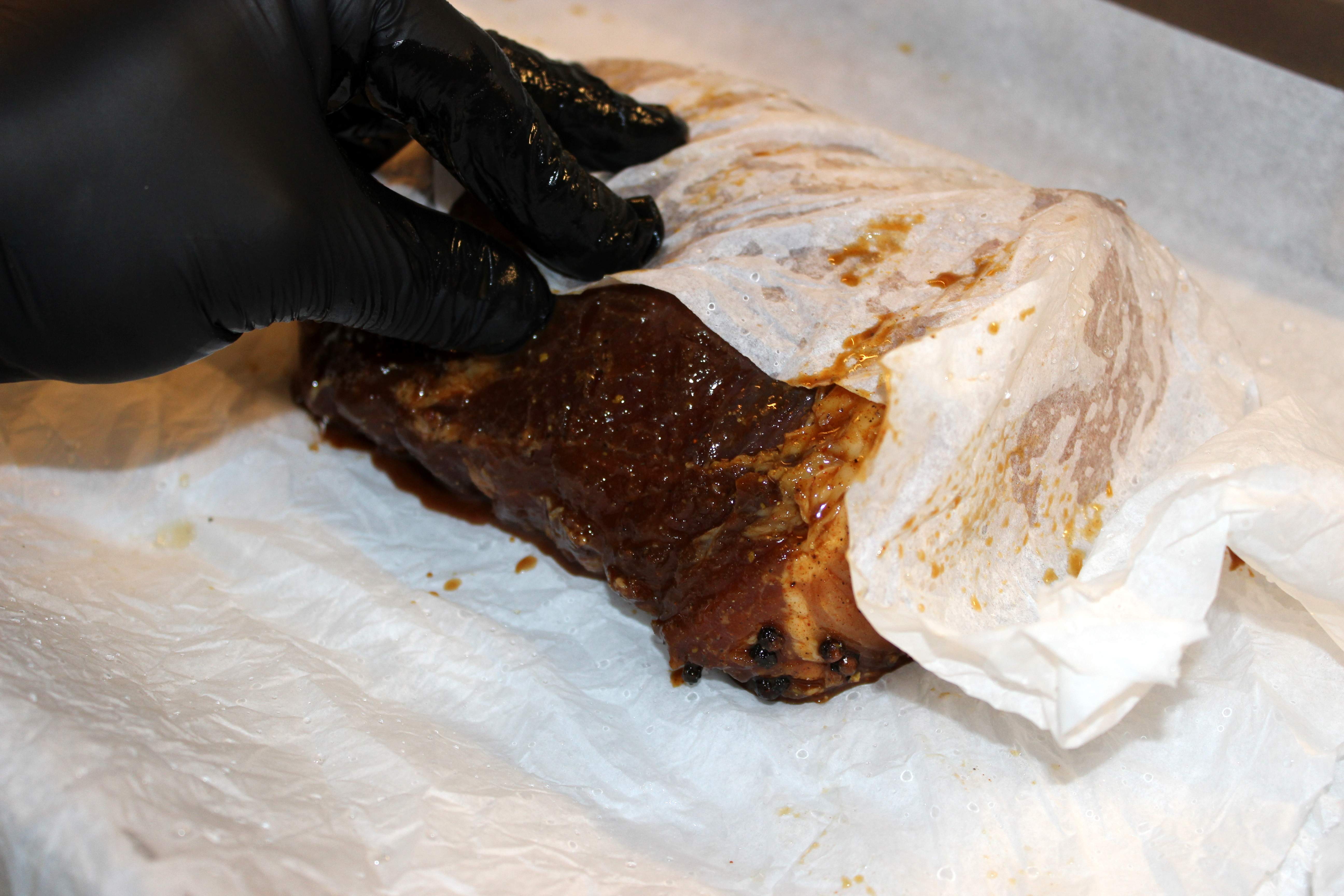 tapar amb paper de forn