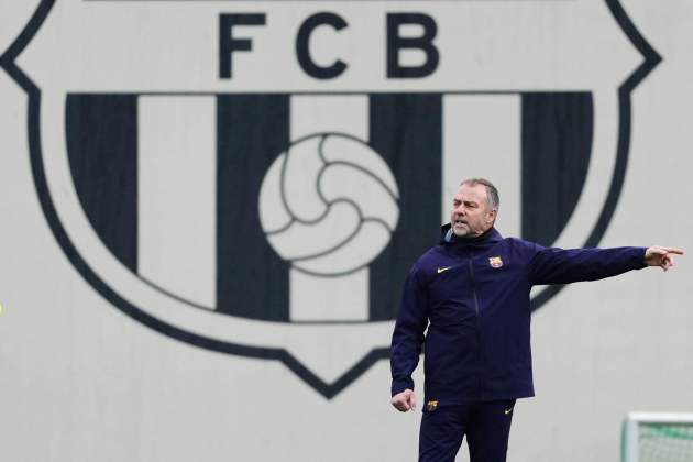 Hansi Flick entrenament Barça / Foto: EFE