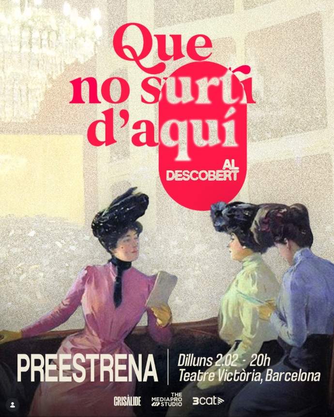 El cartell de la preestrena del 'Que no surti d'aquí al descobert' / Instagram