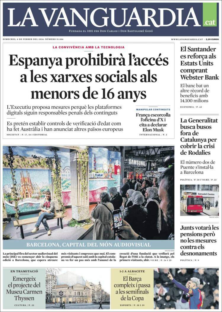 'La Vanguardia', 4 de febrero de 2026