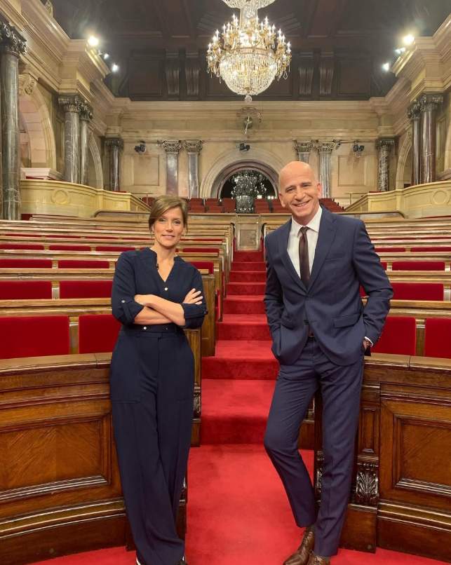 La Raquel Sans, amb el seu inseparable Xavi Coral IG