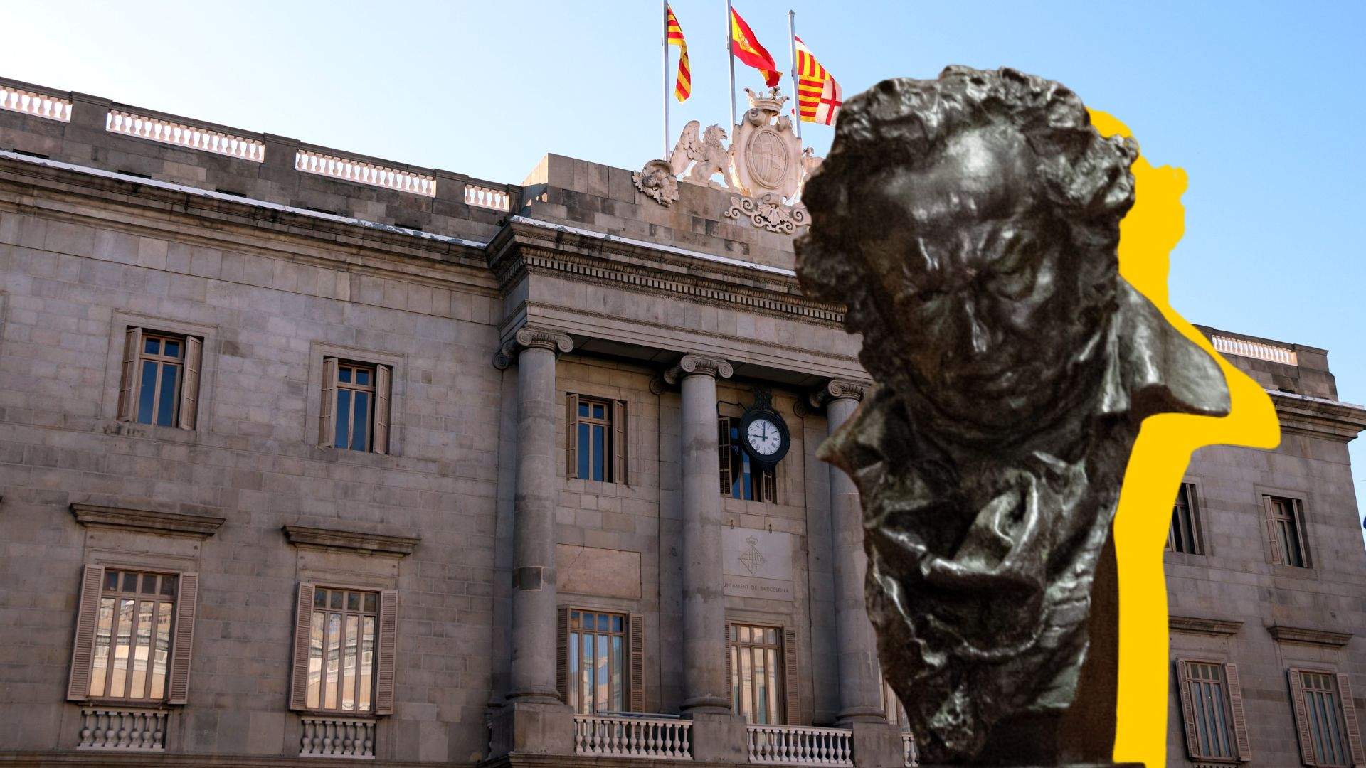 Set Goyas gegants s’escamparan per Barcelona per celebrar la festa del cinema espanyol