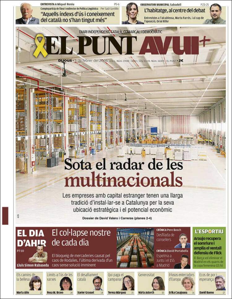 'El Punt Avui', 5 de febrer de 2026
