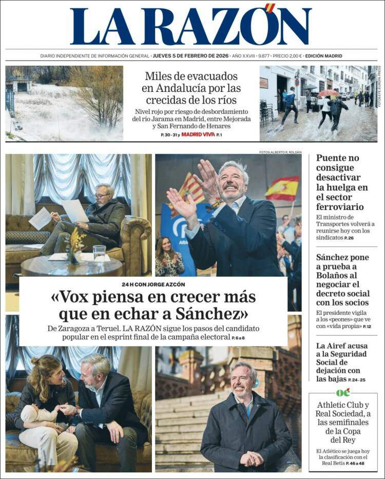 'La Razón', 5 de febrer de 2026