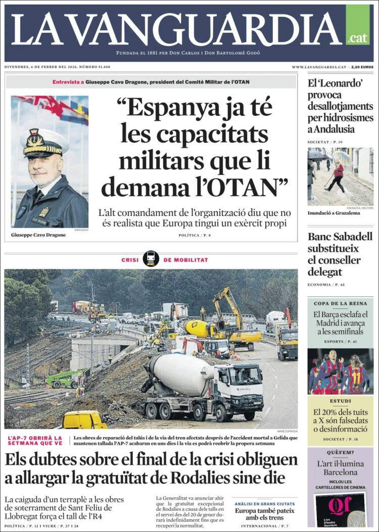 'La Vanguardia', 6 de febrer de 2026