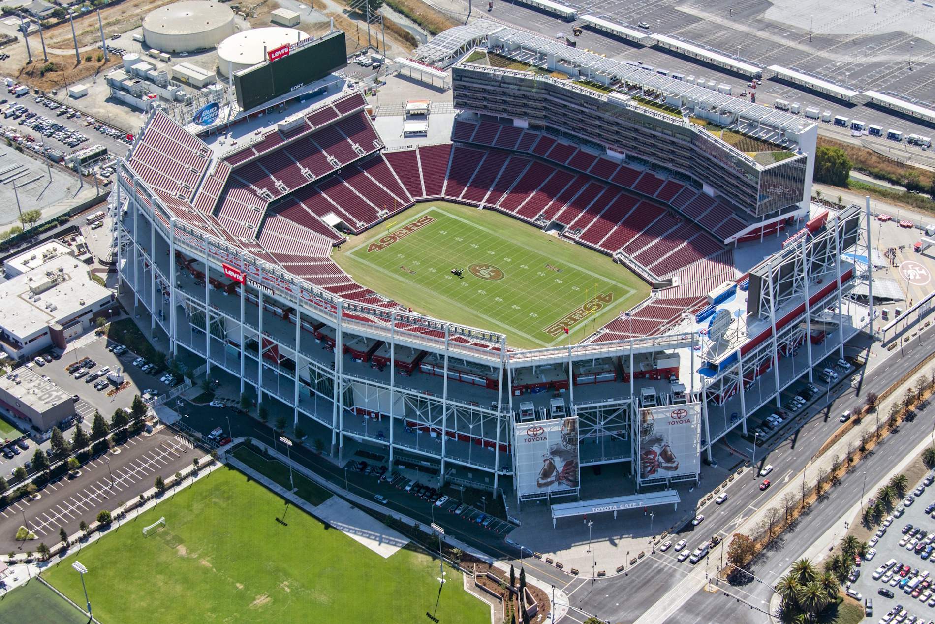 Fotografia del Levi's Stadium, escenario de la final de la Super Bowl