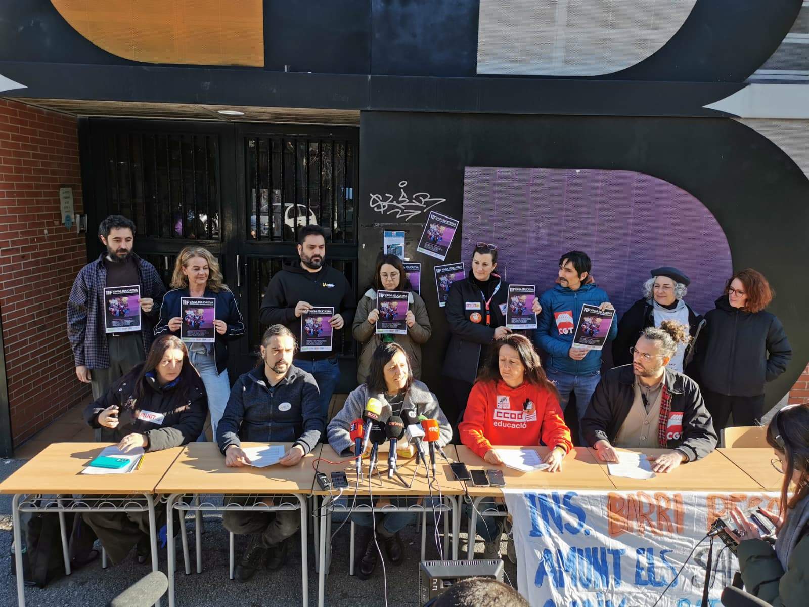 educació roda de premsa sindicats vaga ustec