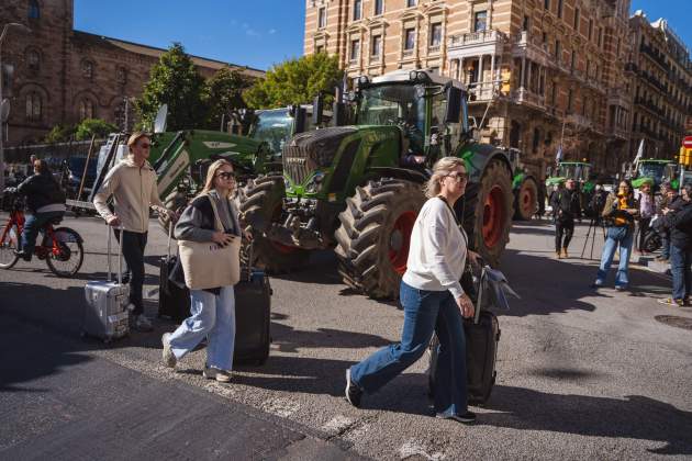 Turistes protesta pagesia Barcelona / ACN Marc Font