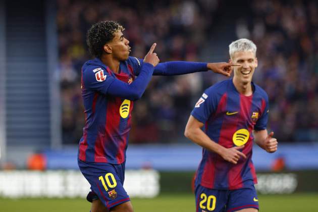 Lamine Yamal Olmo Barça Mallorca / Foto: EFE