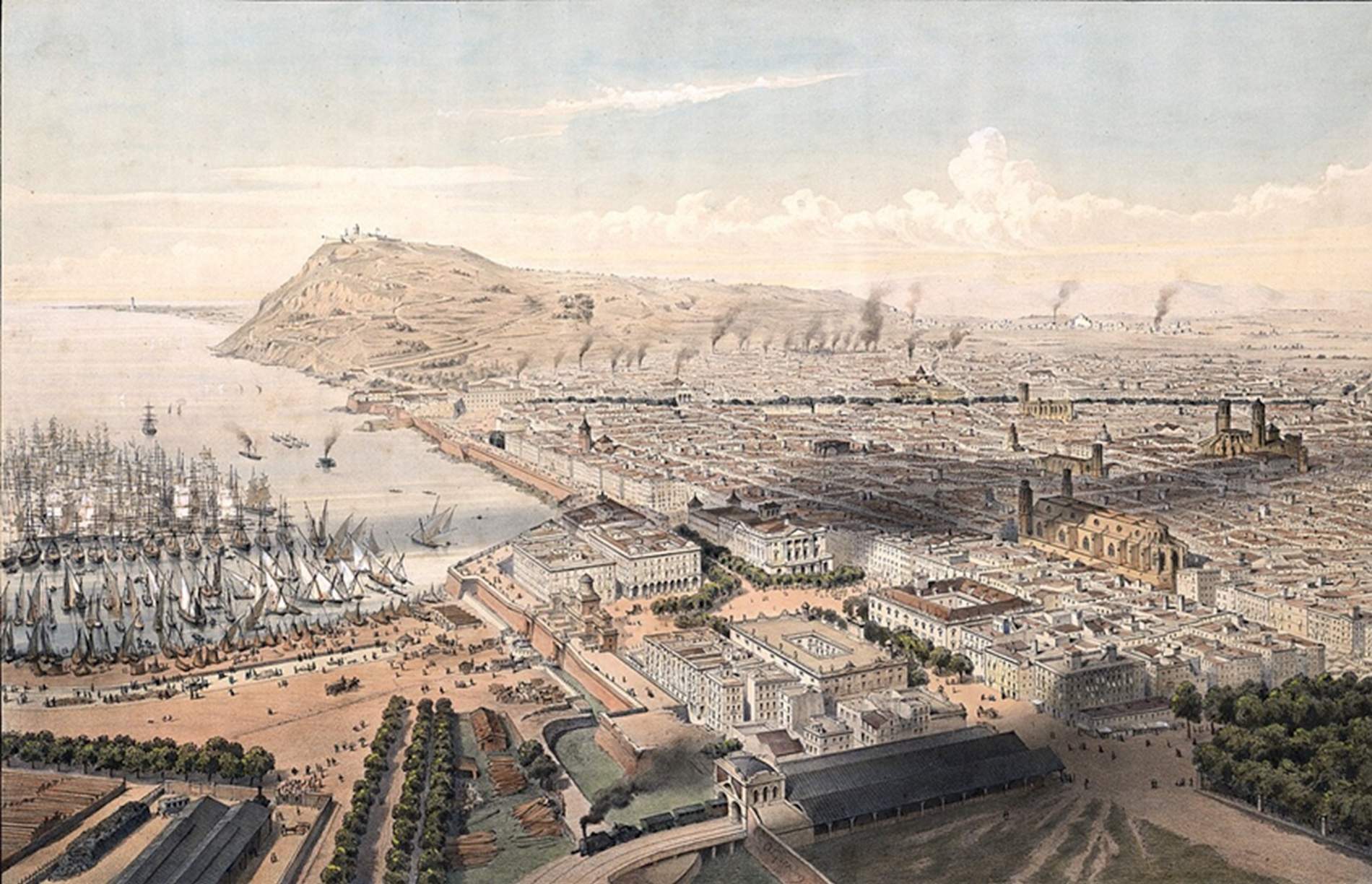 Barcelona (1850). Font Wikimedia Commons