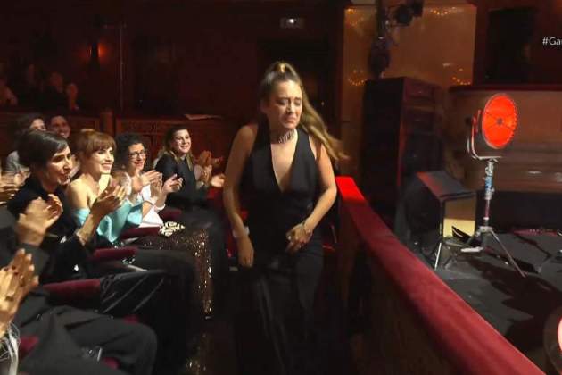 Gemma Blasco, molt emocionada en recollir el seu Gaudí 3Cat