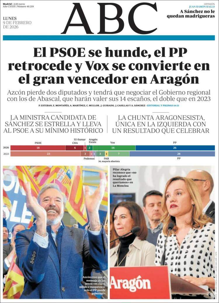 'ABC', 9 de febrer de 2026