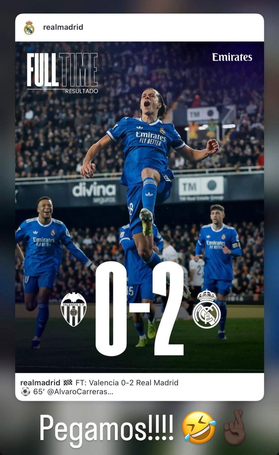 Vinícius Valencia Real Madrid Instagram