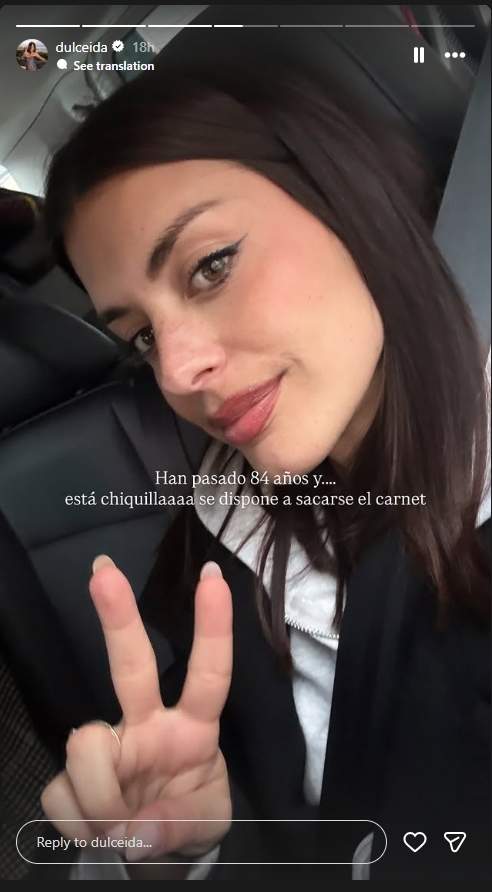 Dulceida explica que se ha apuntado a la autoescuela  / Instagram