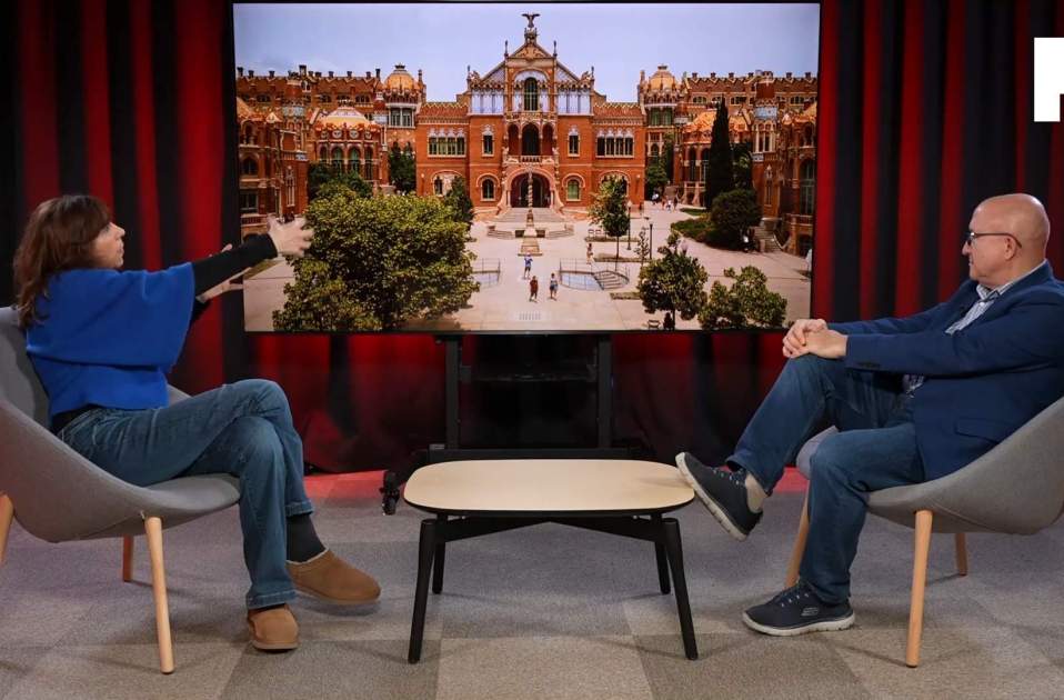 Cris Puig en su nuevo lugar de trabajo, Hospital Sant Pau